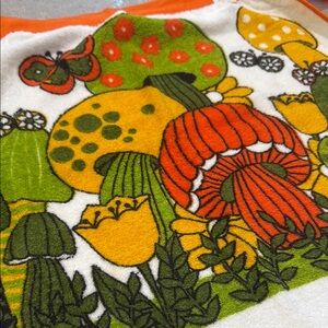 Merry Mushroom and Butterfly Vintage Apron